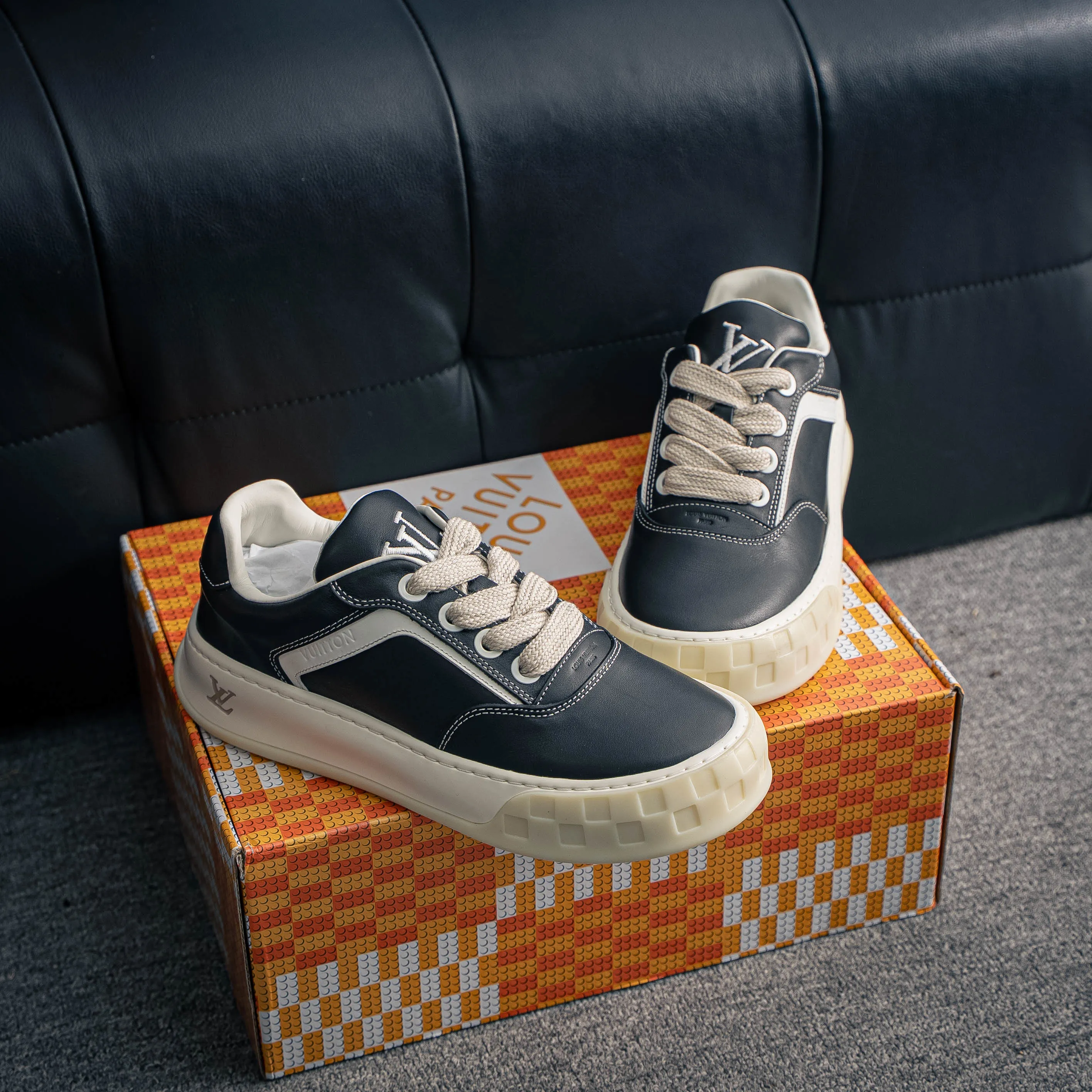Premium -- LOUIS VUITTON Tilted Series｜2026 LV Tilted Low Sneakers Series Low-Top Retro Skate Shoes Men Shoes｜